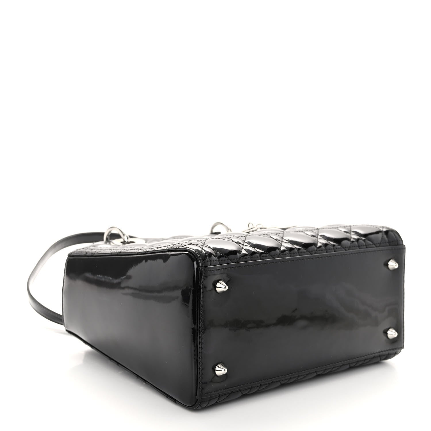 Christian Dior Patent Cannage Medium Lady Dior Black 4 of 9