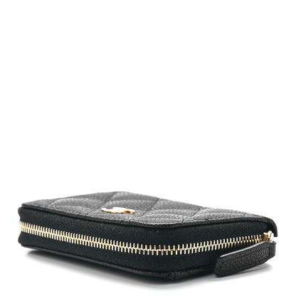 Chanel Caviar Quilted Zip Coin Purse Black 9 of 12