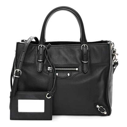 Balenciaga Calfskin Papier Mini A4 Zip Around Tote Black 1 of 12