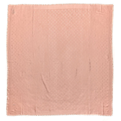 Louis Vuitton Silk Wool Monogram Shine Shawl Rose 1 of 4