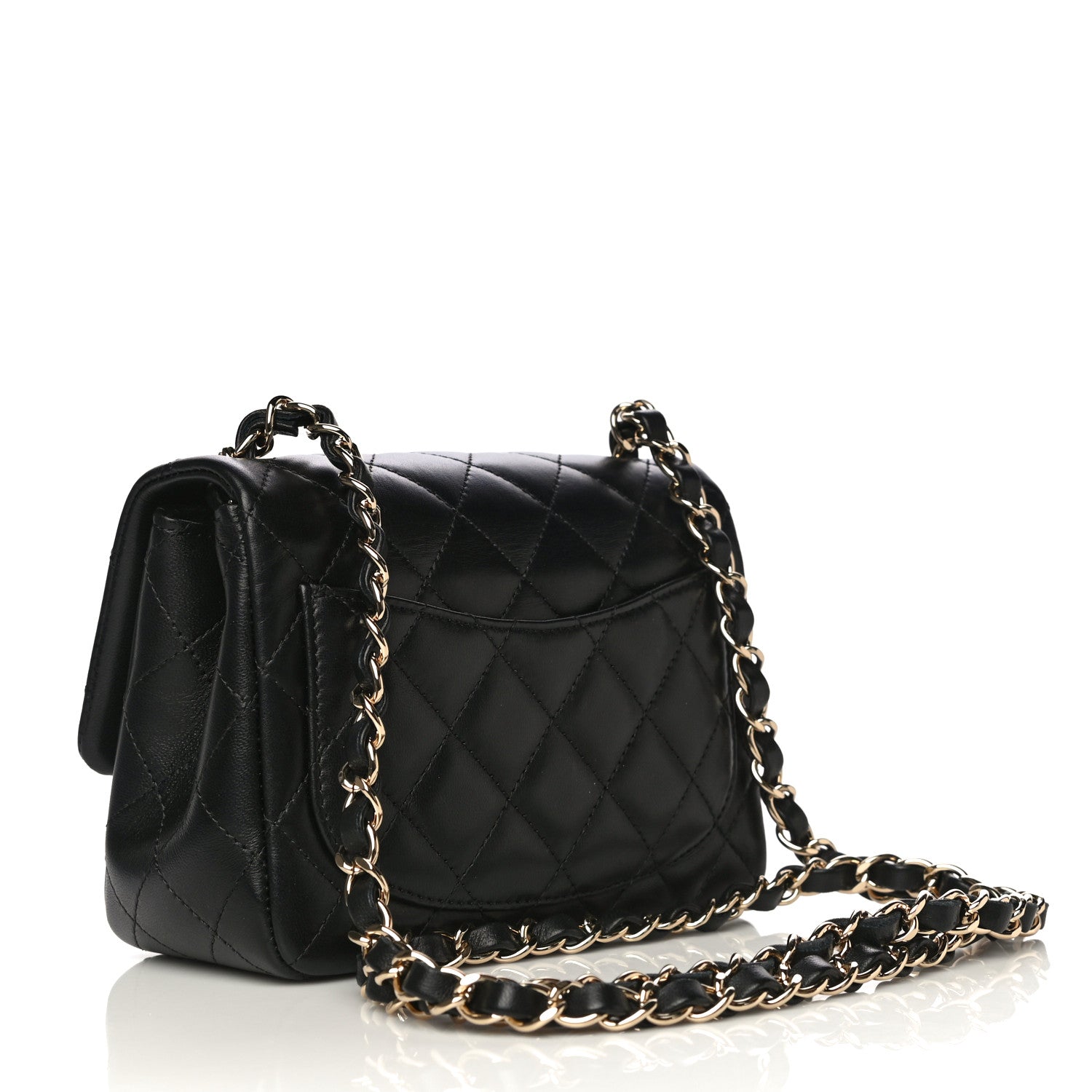 Chanel Lambskin Quilted Mini Square Flap Black 3 of 10