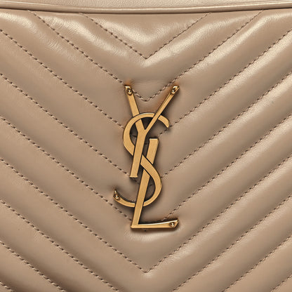 Saint Laurent Calfskin Matelasse Monogram Lou Camera Bag Dark Beige 8 of 10