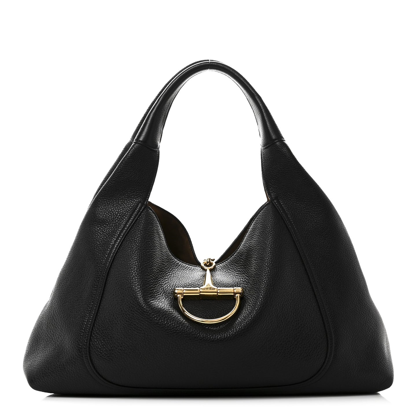 Grained Calfskin Softbit Maxi Shoulder Bag Black