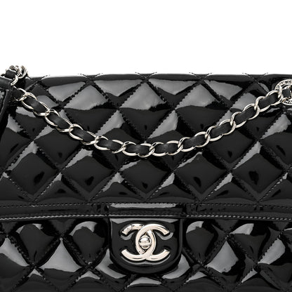Chanel Patent Quilted Large Coco Shine Flap Black 8 of 13