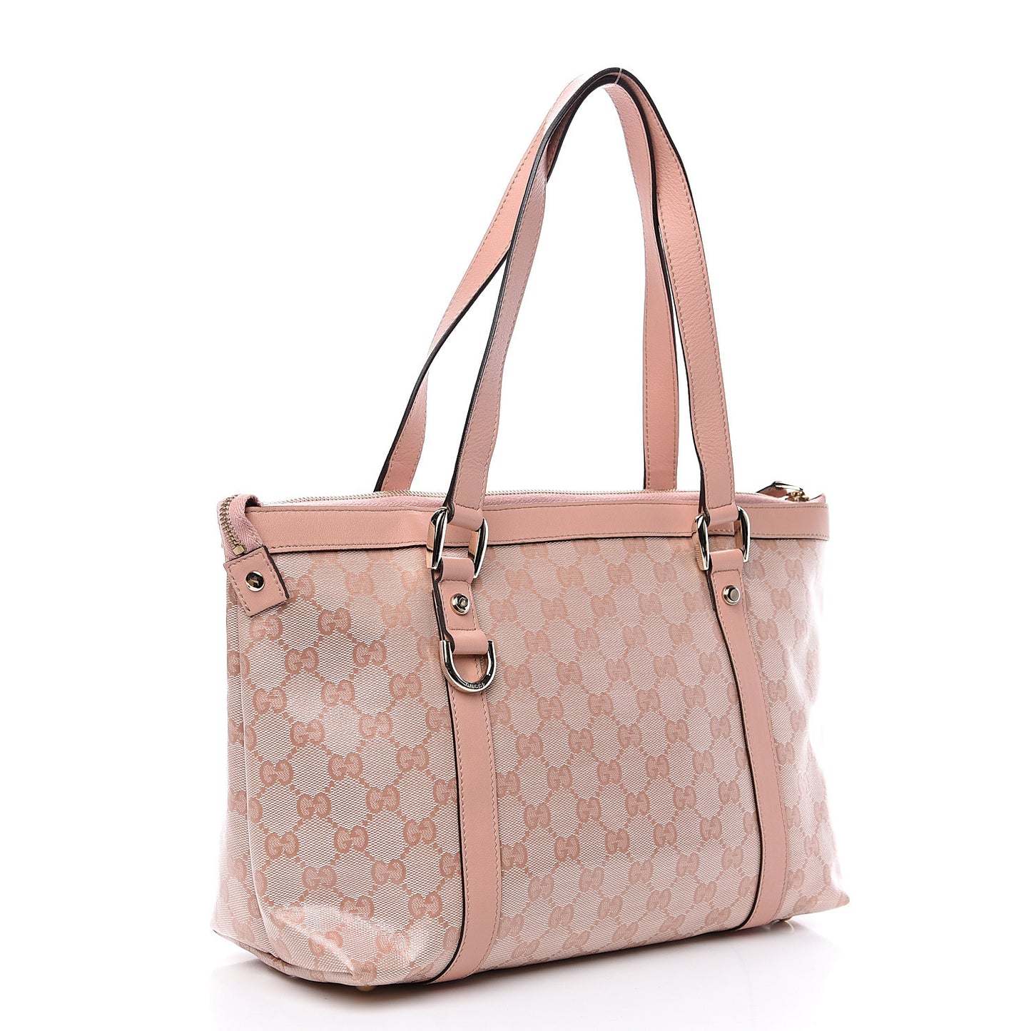 Crystal Monogram Medium Abbey Tote Blush