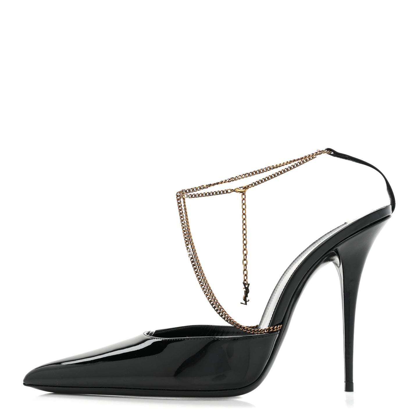 Patent Calfskin Kayla 110 Pumps 41 Black