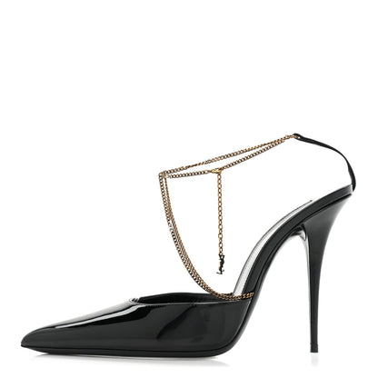 Saint Laurent Patent Calfskin Kayla 110 Pumps 41 Black 1 of 8