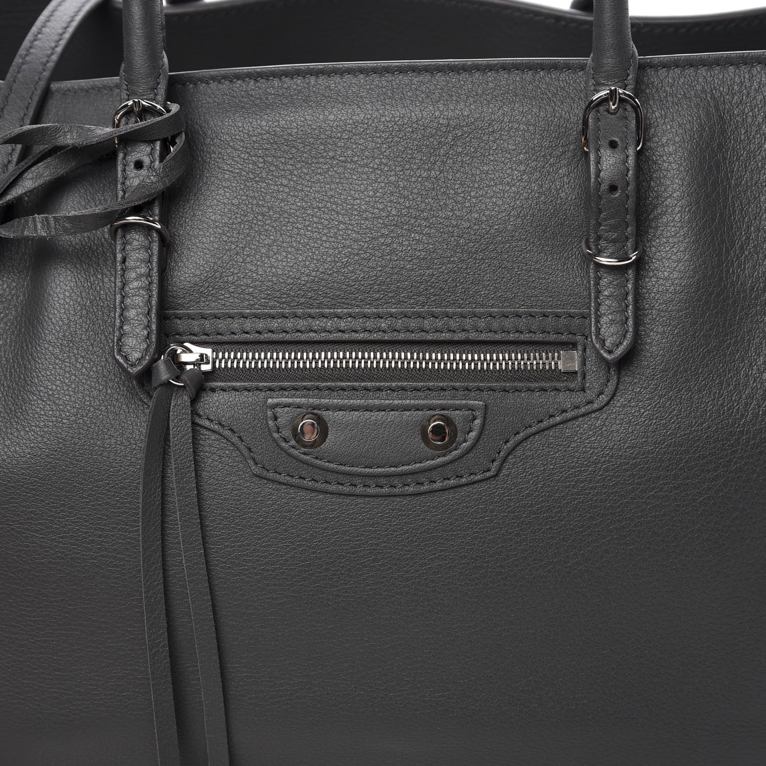 Balenciaga Veau Papier B4 Zip Around Tote Gris Fossile 9 of 11