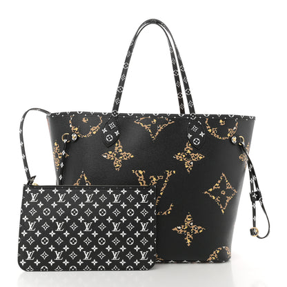 Louis Vuitton Monogram Giant Jungle Neverfull MM Black 3 of 10