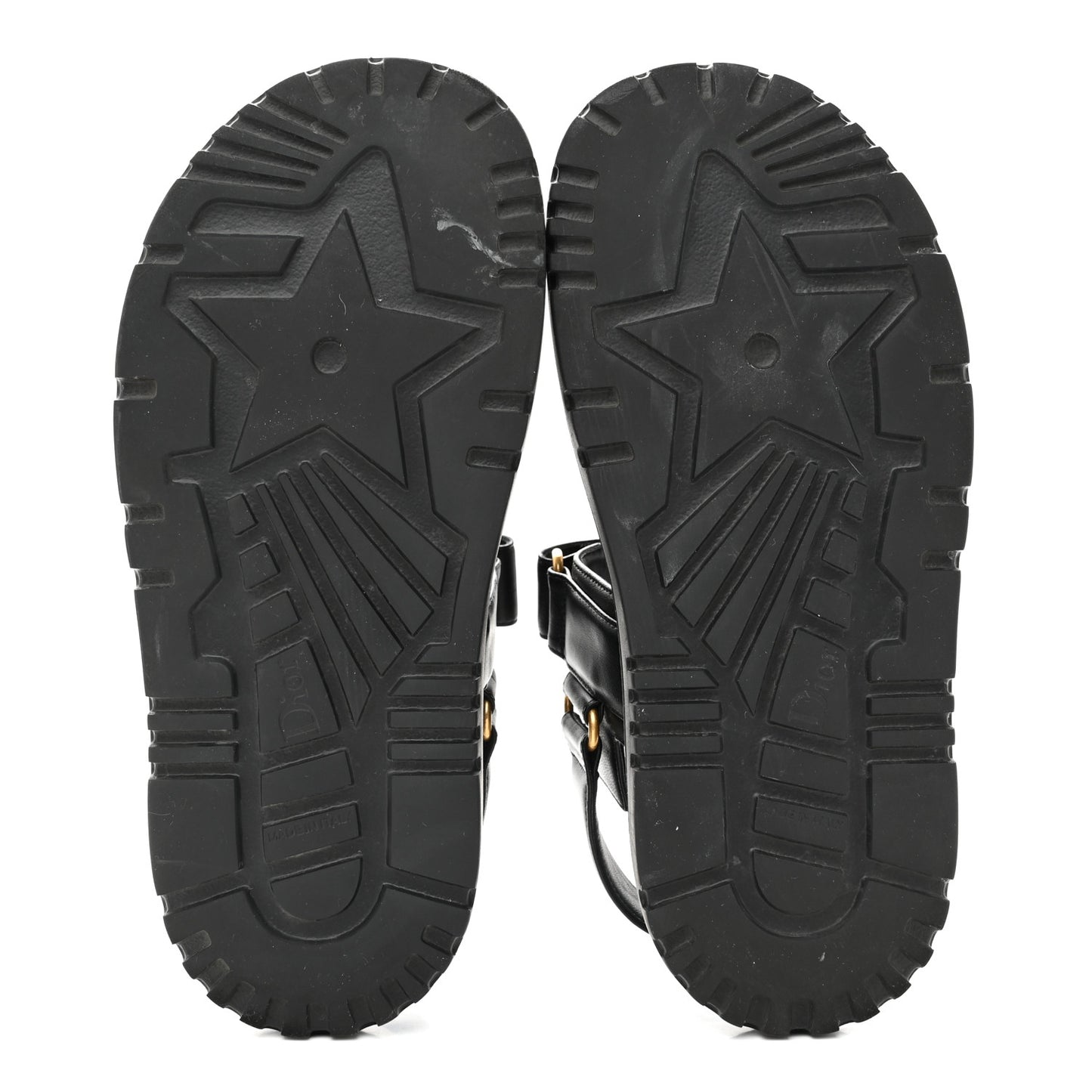 Lambskin Dioract 10mm Sandals 36.5 Black