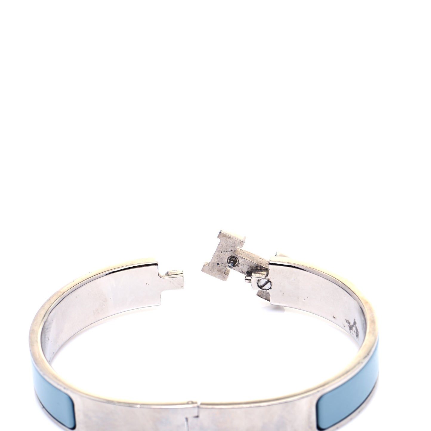 Enamel Narrow Clic Clac H Bracelet GM Blue