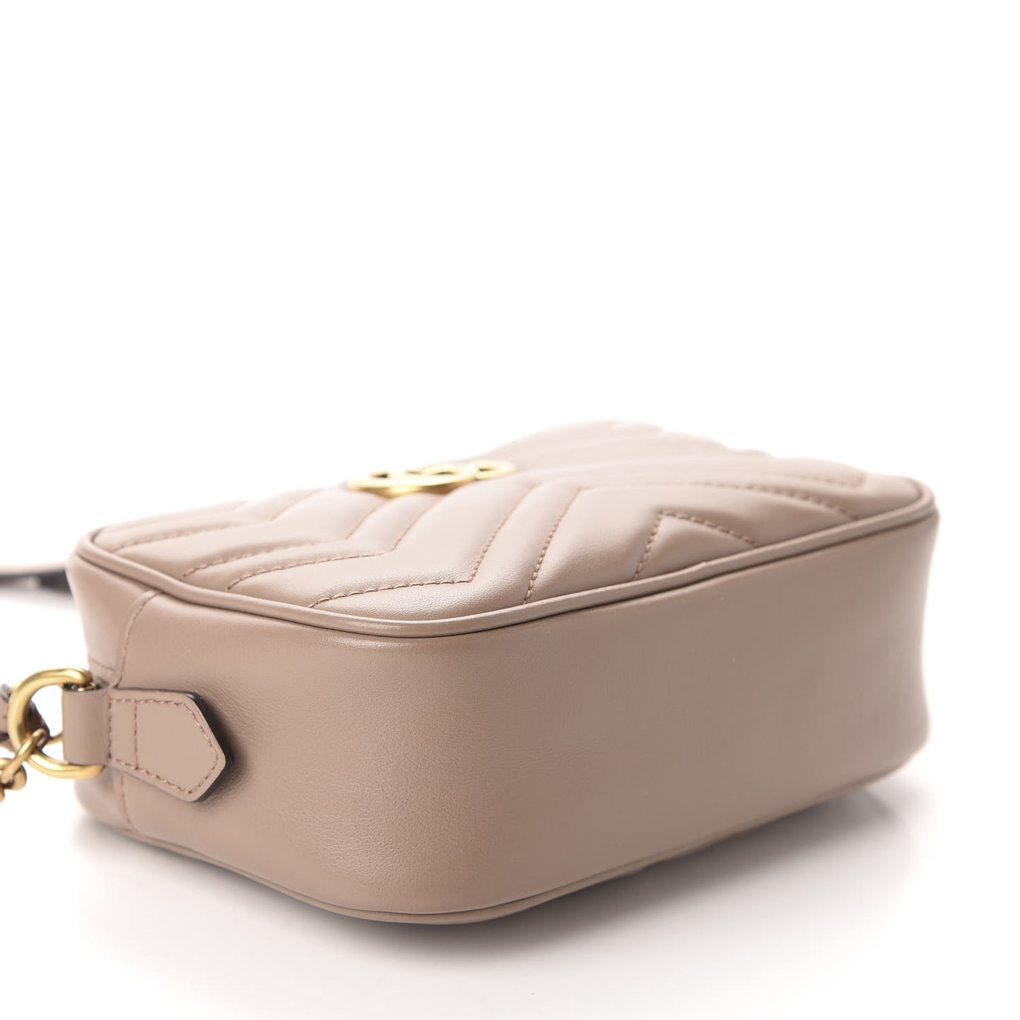 Calfskin Matelasse Mini GG Marmont Chain Shoulder Bag Porcelain Rose