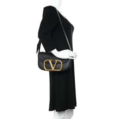Valentino Garavani Smooth Calfskin Supervee Shoulder Bag Black 2 of 15