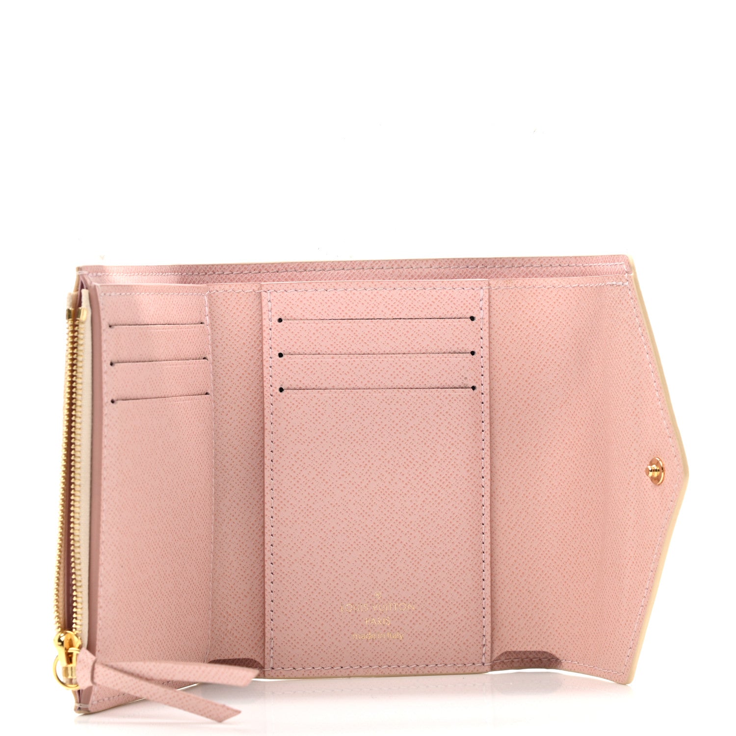 Louis Vuitton Damier Azur Victorine Wallet Rose Ballerine 5 of 7