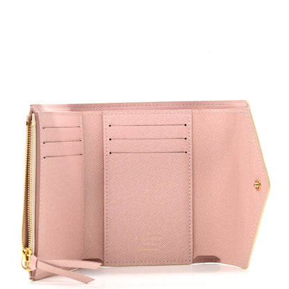 Louis Vuitton Damier Azur Victorine Wallet Rose Ballerine 5 of 7