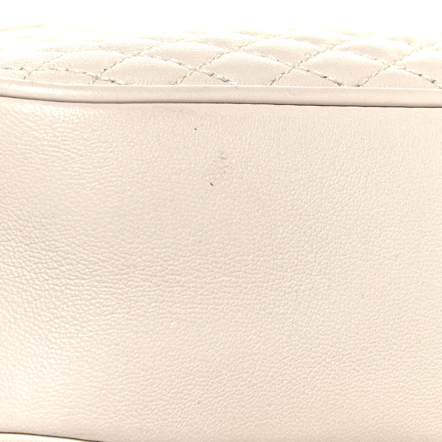 Saint Laurent Lambskin Quilted Victoire Camera Bag Blanc Vintage 14 of 15
