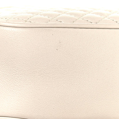 Saint Laurent Lambskin Quilted Victoire Camera Bag Blanc Vintage 14 of 15