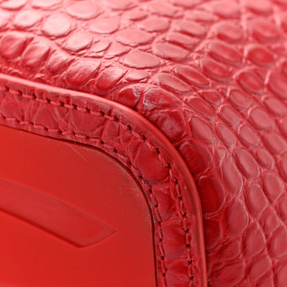 Christian Louboutin CHRISTIAN LOUBOUTIN Calfskin Crocodile Embossed Spikes East West Cabata Tote 12 of 13
