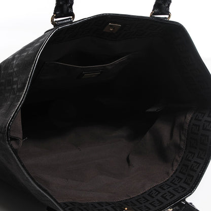 Fendi Zucchino Cuoio Chef Shopping Tote Black 9 of 9