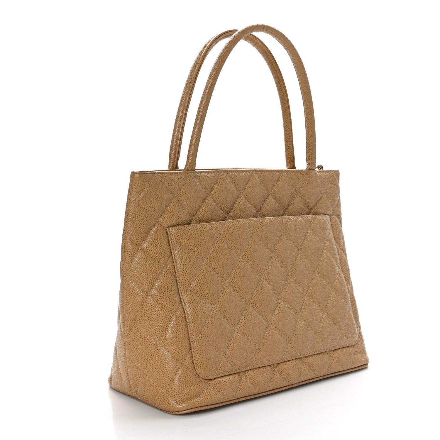 Chanel Caviar Quilted Medallion Tote Beige 3 of 9