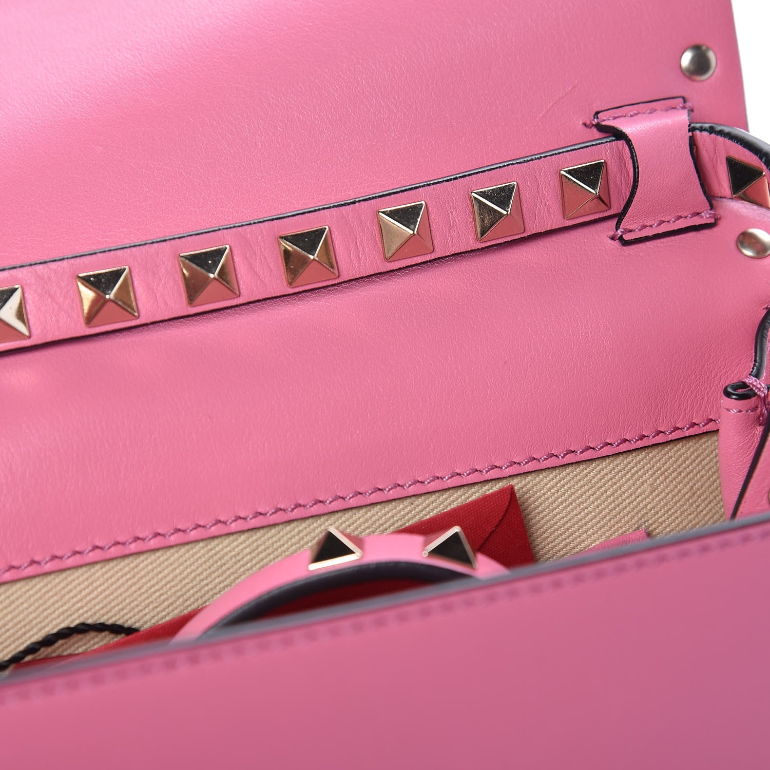 Valentino Garavani Vitello Mini Rockstud Flap Saddle Crossbody Bag Ninphea 8 of 10