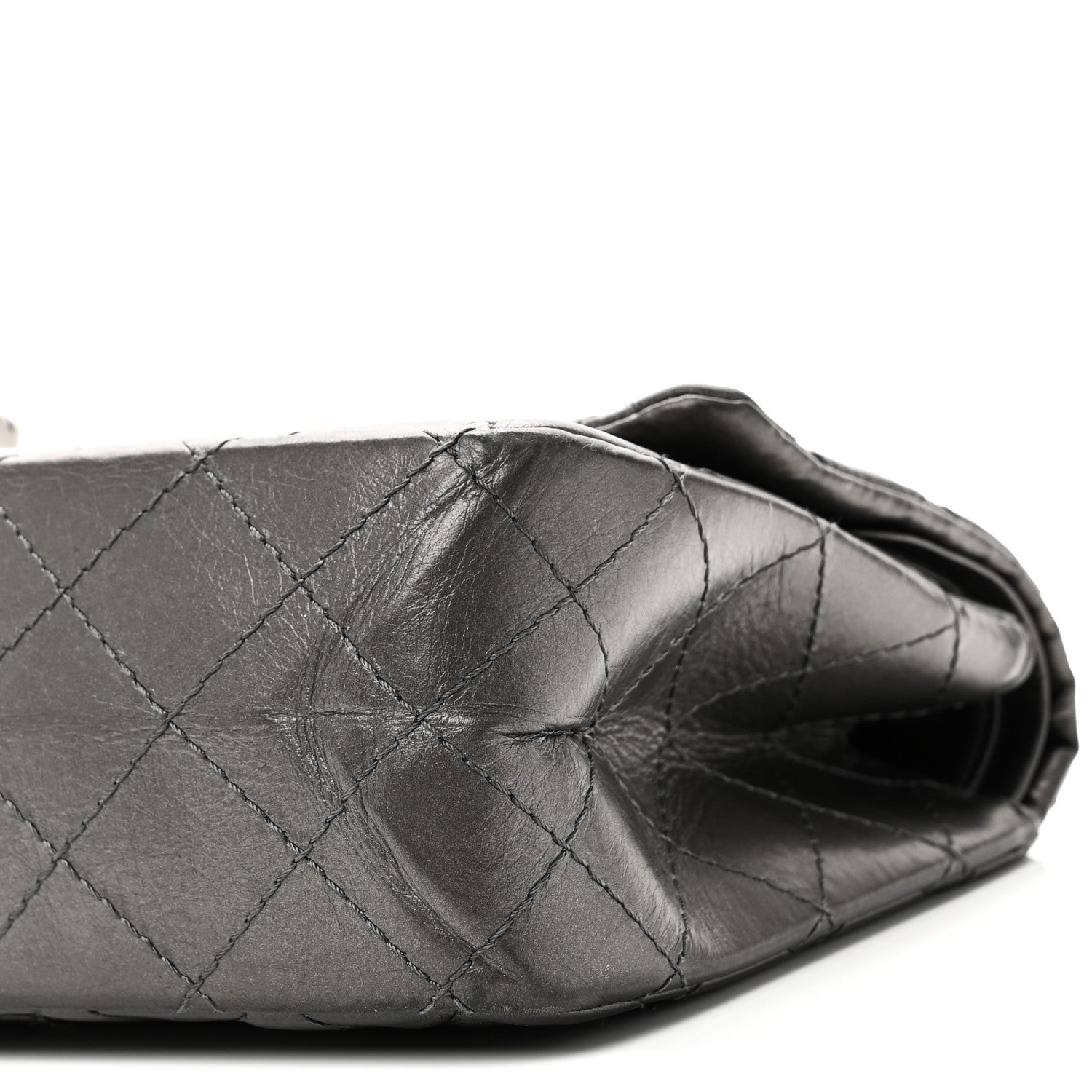 Chanel Metallic Aged Calfskin Quilted 2.55 Reissue 226 Flap Dark Grey 10 of 10