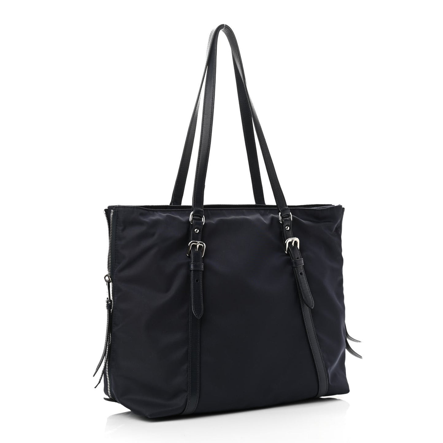Tessuto Nylon Soft Calf Tote Black