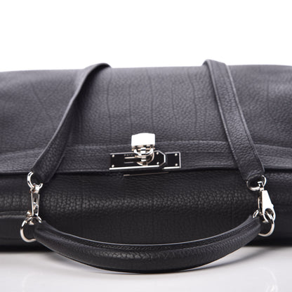 Hermes Fjord Horseshoe Kelly Retourne 40 Black Rouge H 31 of 33