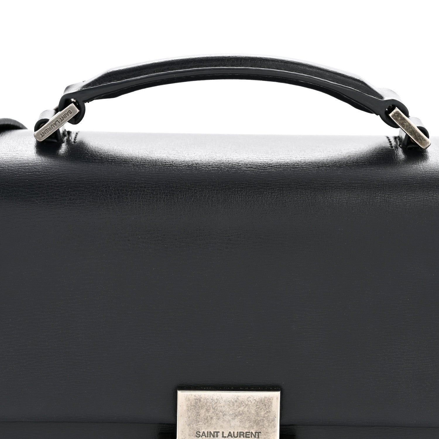 Saint Laurent Calfskin Medium Bellechasse Satchel Navy 8 of 14