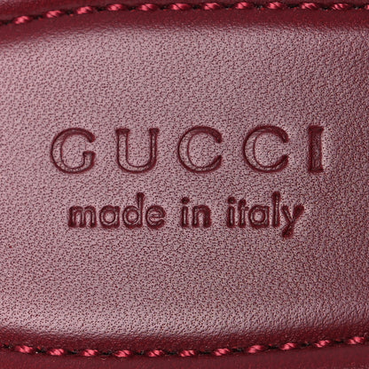 Gucci Calfskin Monogram Horsebit Womens Slide Sandals 38.5 Rosso Ancora 9 of 10