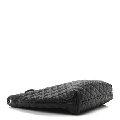 Saint Laurent Lambskin Quilted Maxi Icare Shopping Tote Black 4 of 10