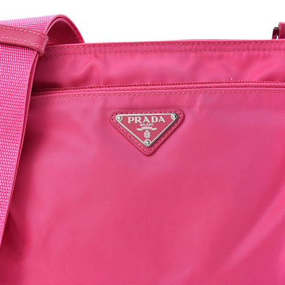 Prada Nylon Vela Flat Messenger Bag Fuxia 7 of 9