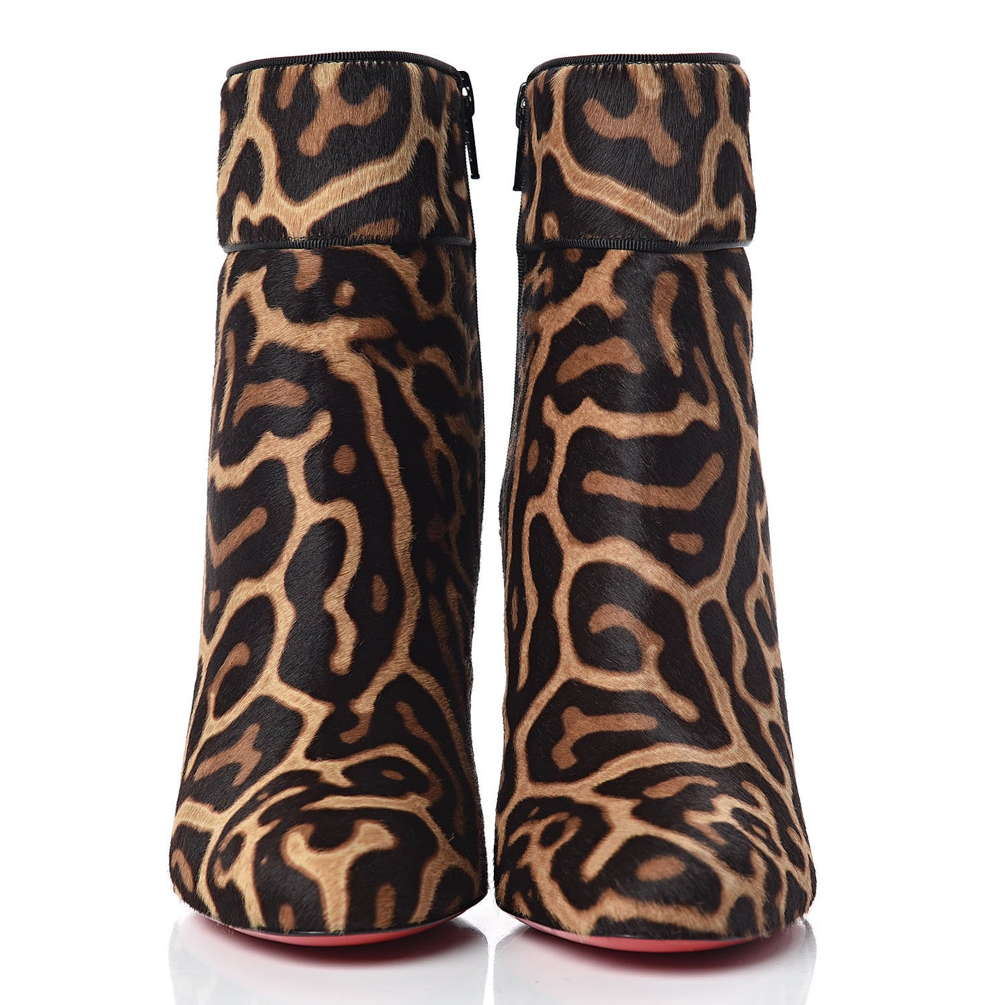 Pony Hair Moulamax 85 Booties 36.5 Brown Black