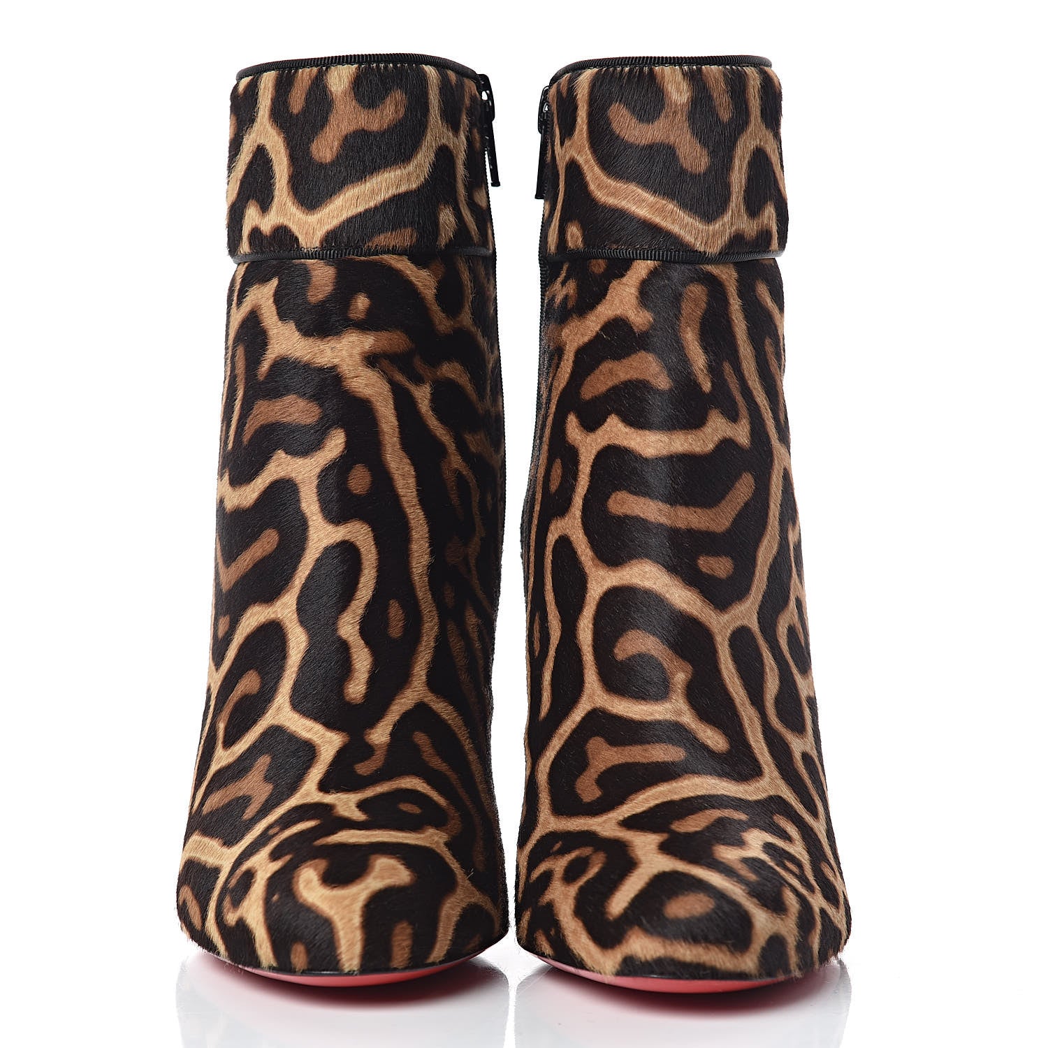 Christian Louboutin Pony Hair Moulamax 85 Booties 36.5 Brown Black 2 of 10