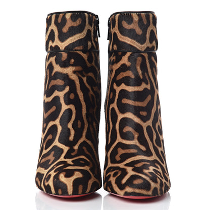 Christian Louboutin Pony Hair Moulamax 85 Booties 36.5 Brown Black 2 of 10
