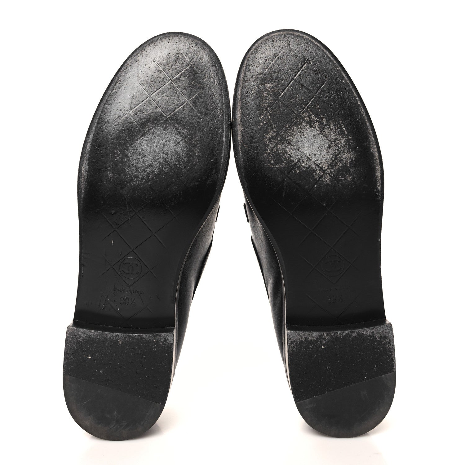 Chanel Lambskin Quilted CC Turnlock Loafers 39.5 Black 6 of 10