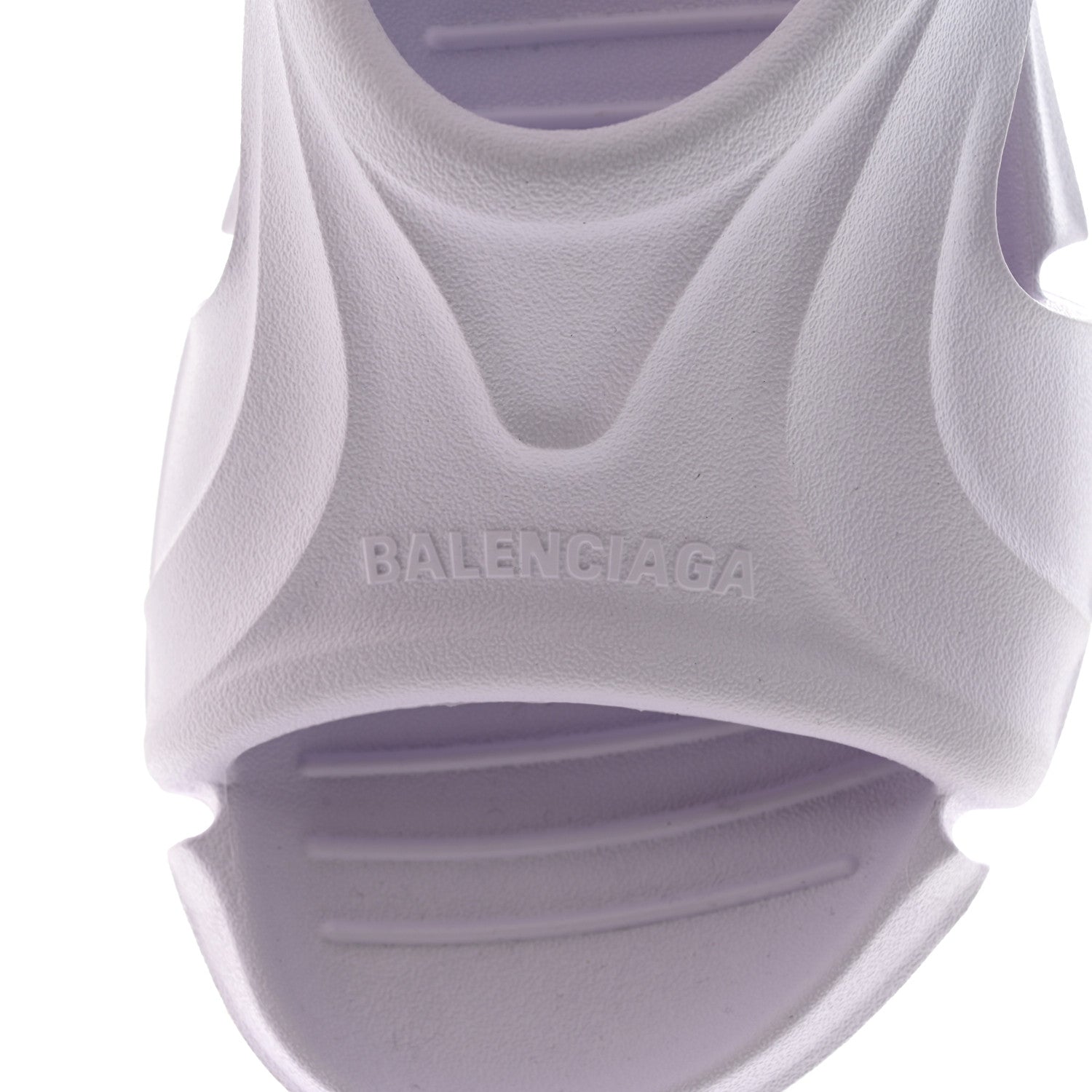 Balenciaga Rubber Mens Mold Slide Sandals 42 Lilac 6 of 7
