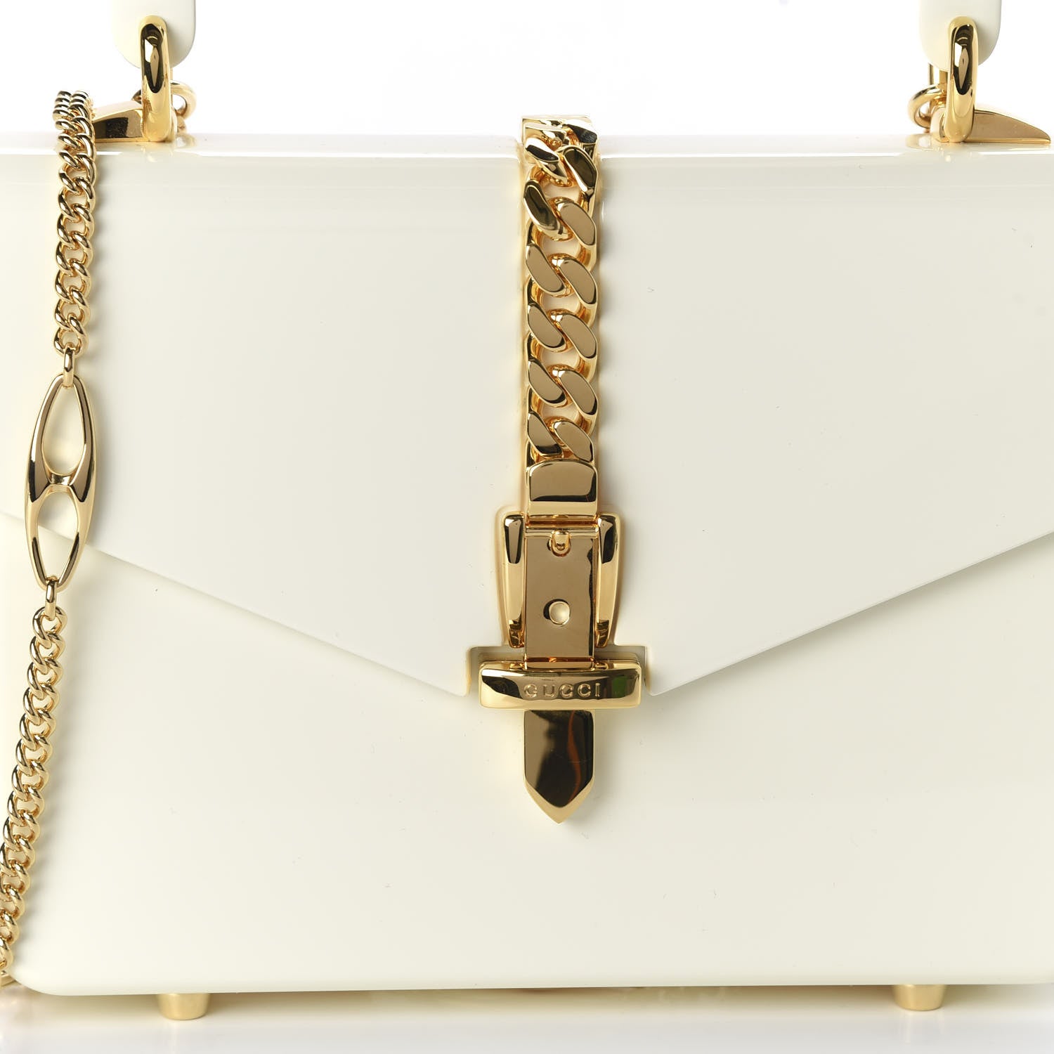 Gucci Plexiglass Mini Sylvie 1969 Top Handle Bag Ivory 10 of 10