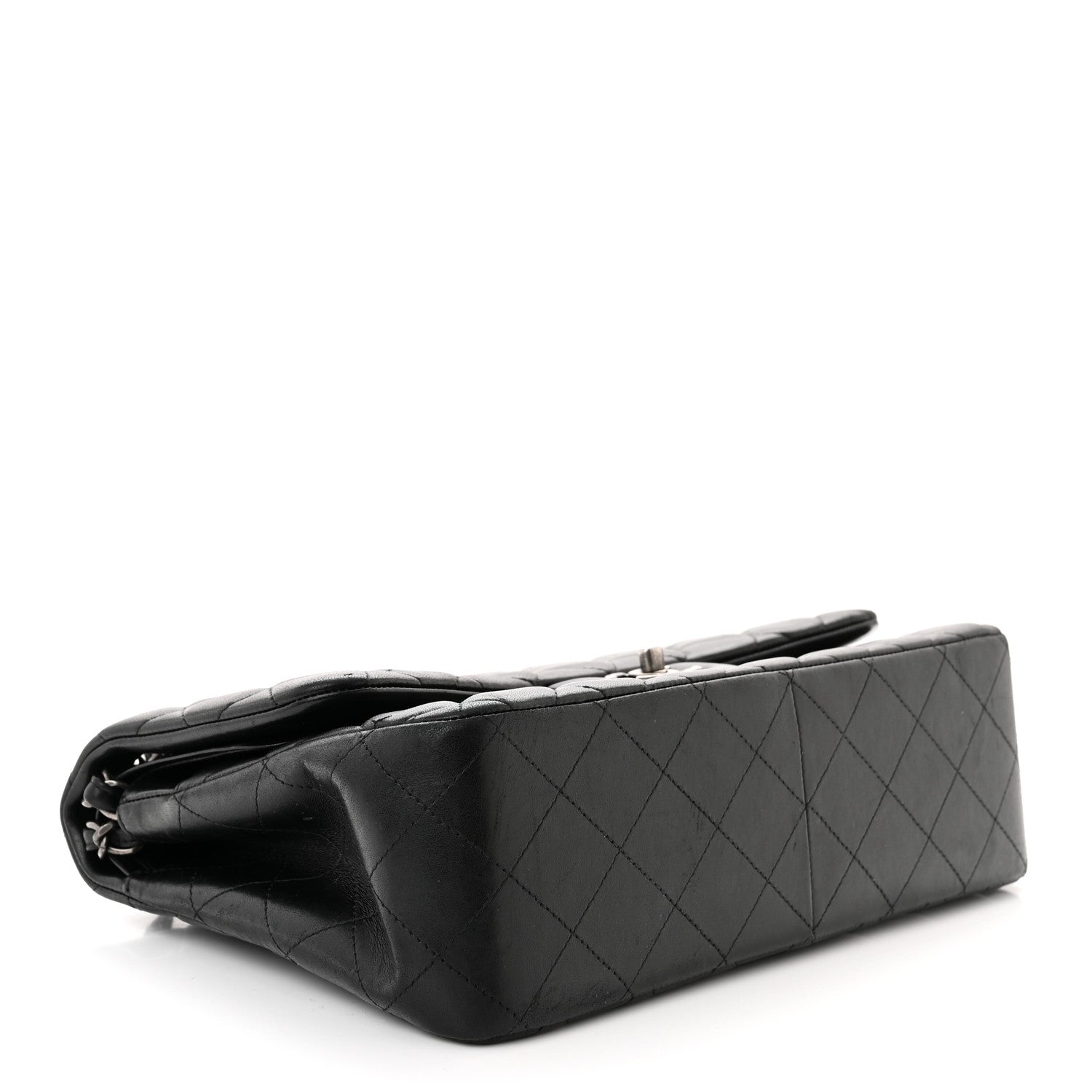 Chanel Lambskin Quilted Jumbo Double Flap Black 4 of 12