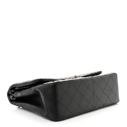 Chanel Lambskin Quilted Jumbo Double Flap Black 4 of 12