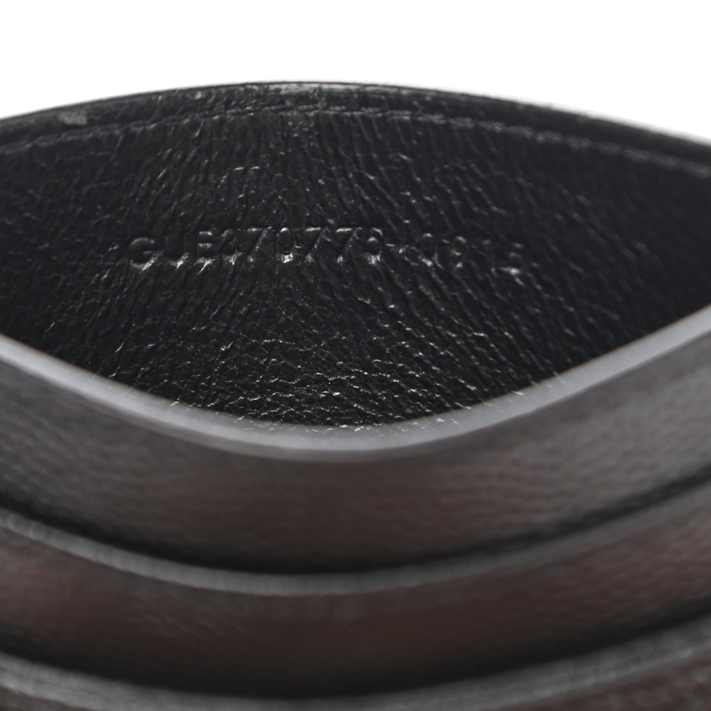 Grain De Poudre Matelasse Chevron Monogram Credit Card Case Black