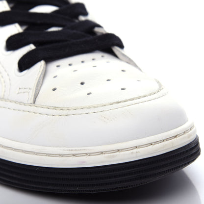 Chanel Calfskin Womens Logo High Top Sneakers 40.5 Black White 11 of 12