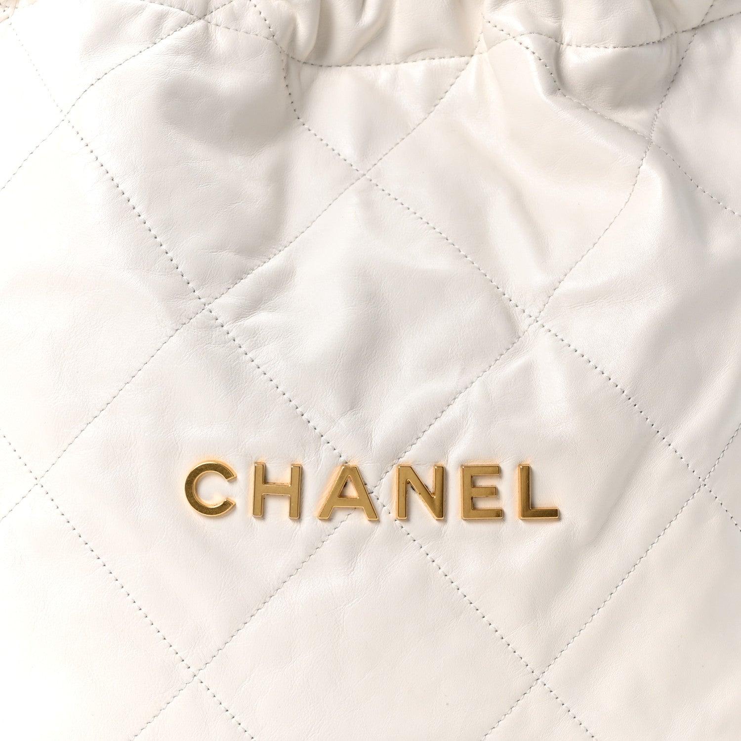 Chanel Shiny Calfskin Quilted Small Chanel 22 White 9 of 11
