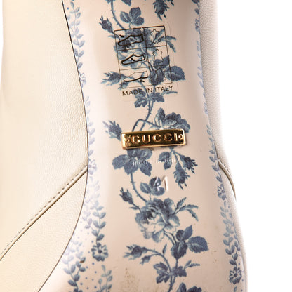 Gucci Malaga Kid GG Victoire 55mm Loafer Pumps 41 Vintage White 8 of 17