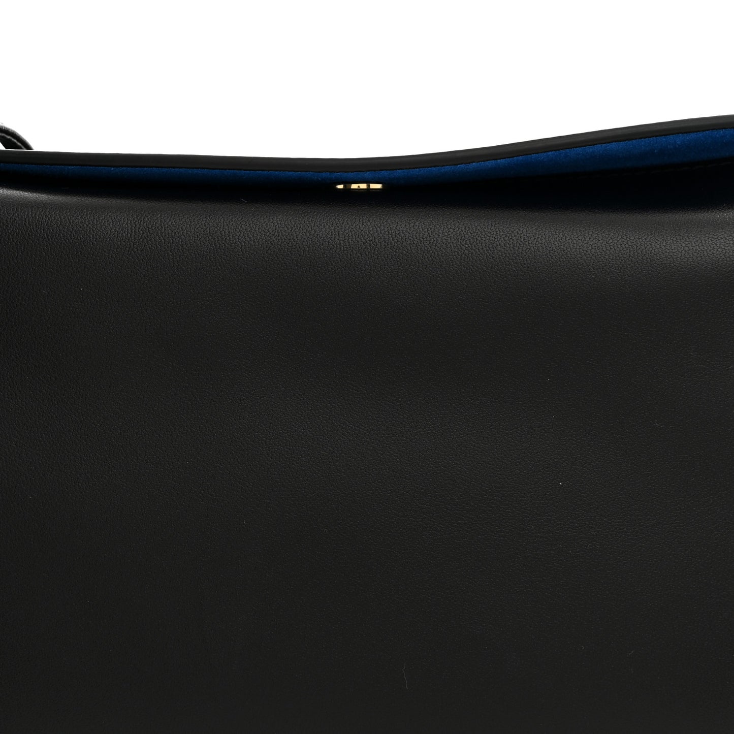 Smooth Lambskin Trio Flap Crossbody Bag Black