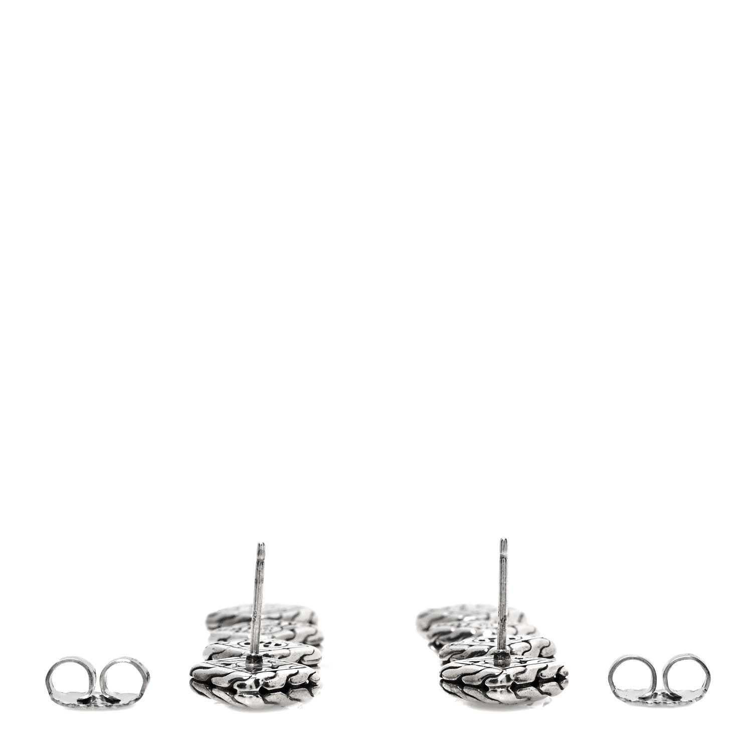 John Hardy Sterling Silver 18K Yellow Gold Palu Square Drop Earrings 3 of 4