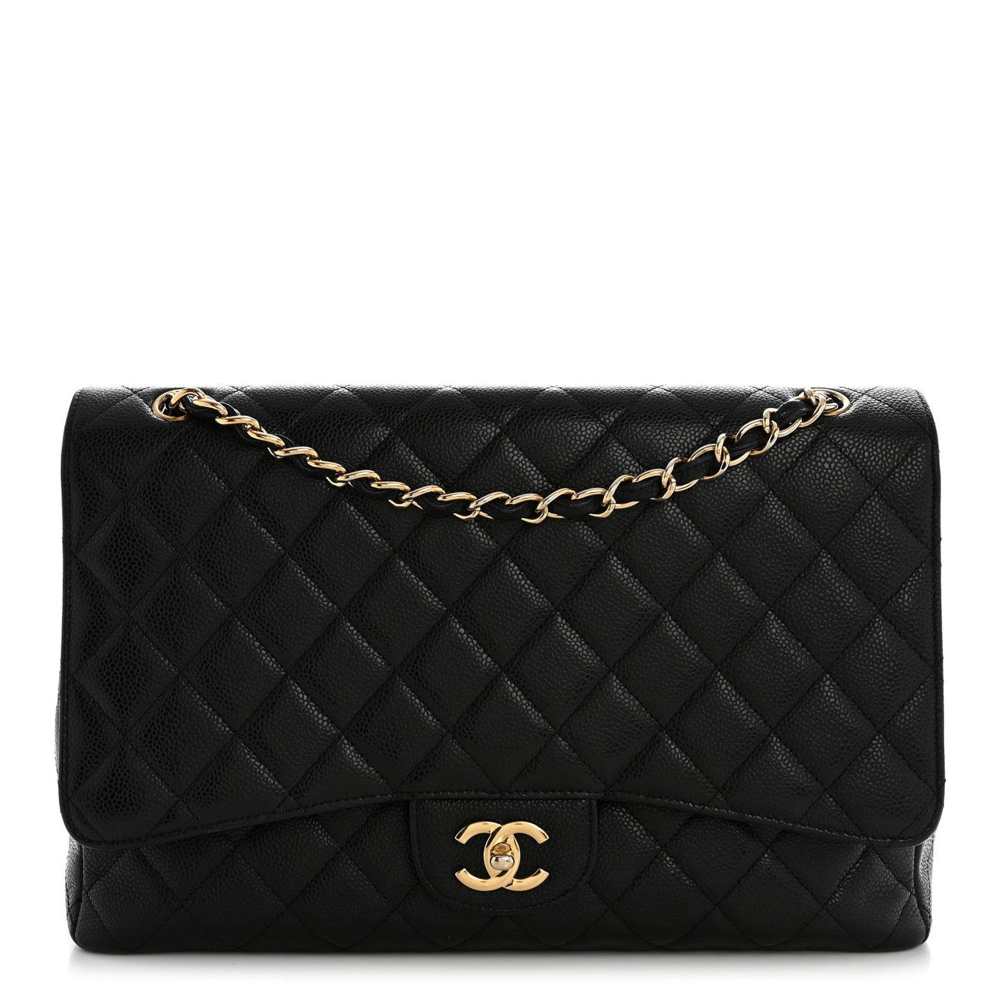 Caviar Maxi Single Flap Black