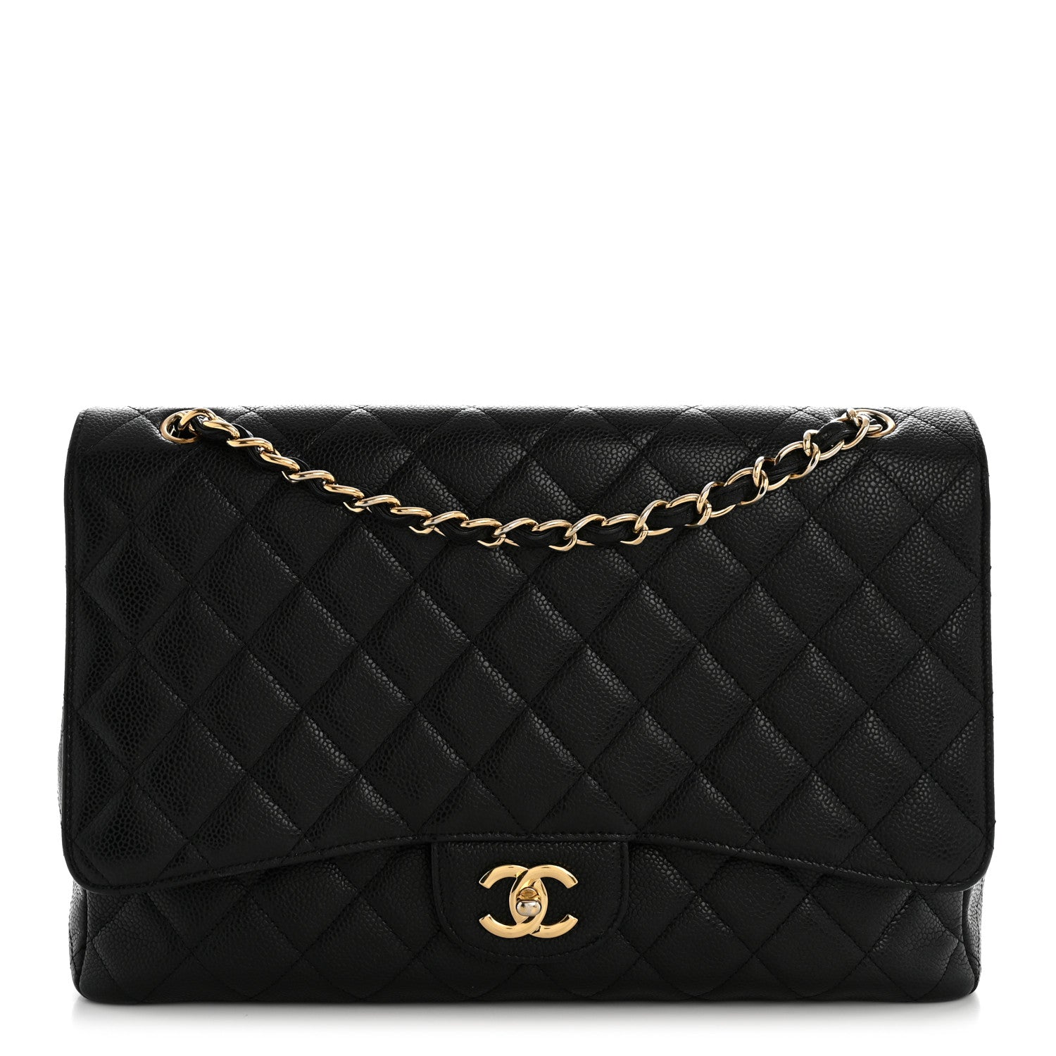 Chanel Caviar Maxi Single Flap Black 1 of 14