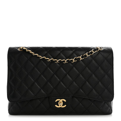 Chanel Caviar Maxi Single Flap Black 1 of 14