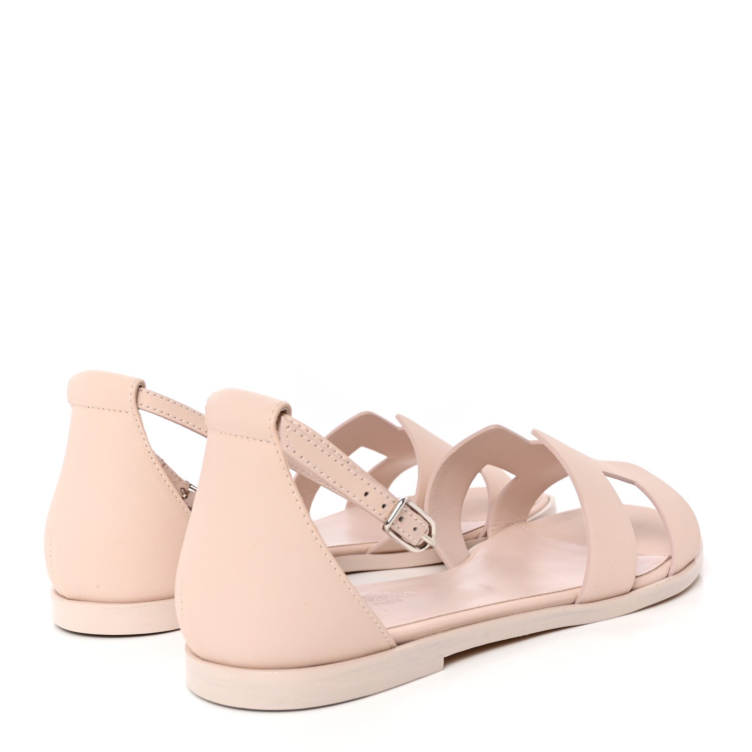 Hermes Epsom Santorini Sandals 39 Rose Porcelaine 4 of 11